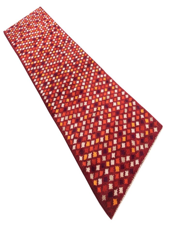 Detail image of 2' 8 x 9' 9  Hand Knotted Balouch Wool Runner Rug