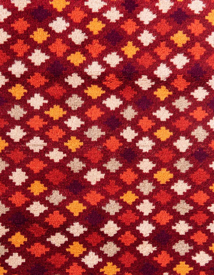 Detail image of 2' 8 x 9' 9  Hand Knotted Balouch Wool Runner Rug