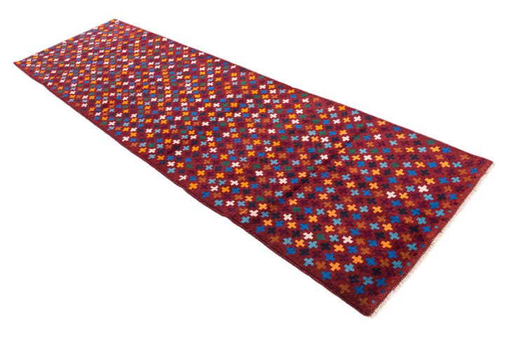 2' 10 x 9' 9 Hand Knotted Balouch Wool Runner Rug