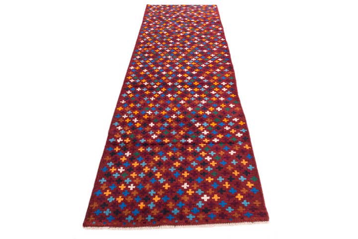 2' 10 x 9' 9 Hand Knotted Balouch Wool Runner Rug