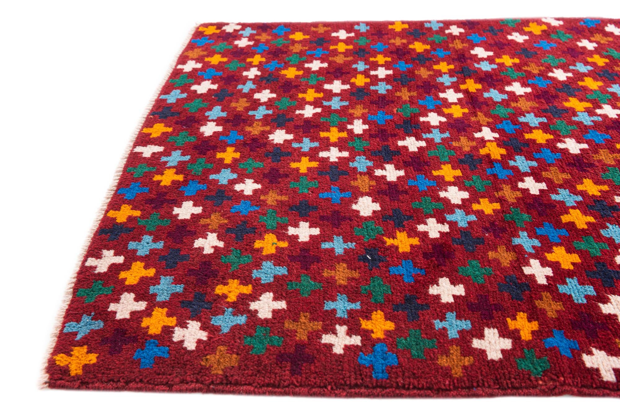 2' 10 x 9' 9 Hand Knotted Balouch Wool Runner Rug