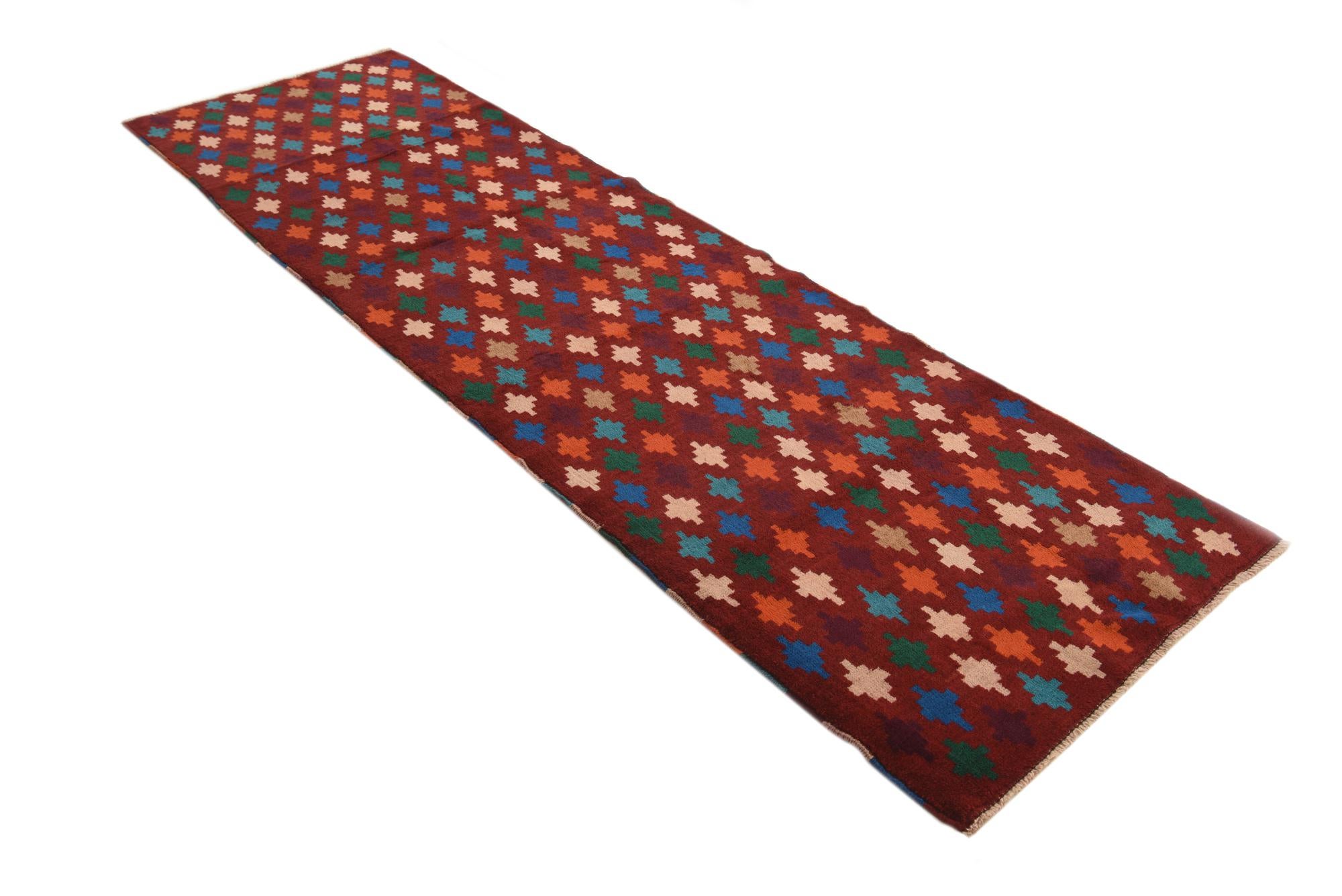 3' x 9' 10 Hand Knotted Balouch Wool Runner Rug