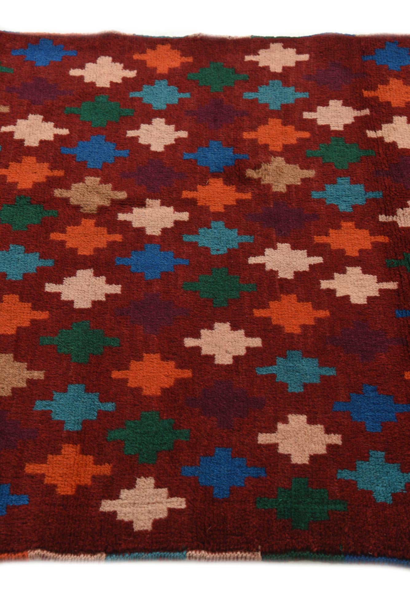 3' x 9' 10 Hand Knotted Balouch Wool Runner Rug