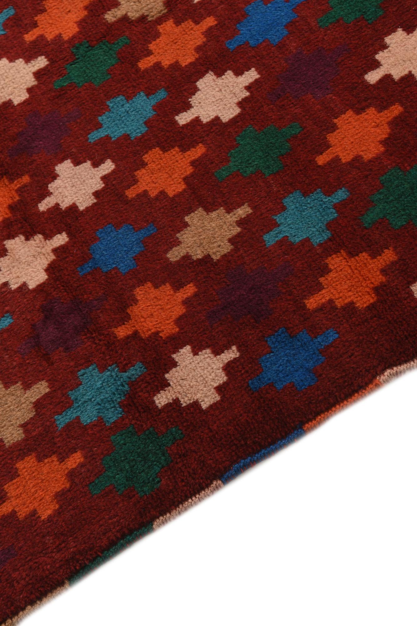 3' x 9' 10 Hand Knotted Balouch Wool Runner Rug