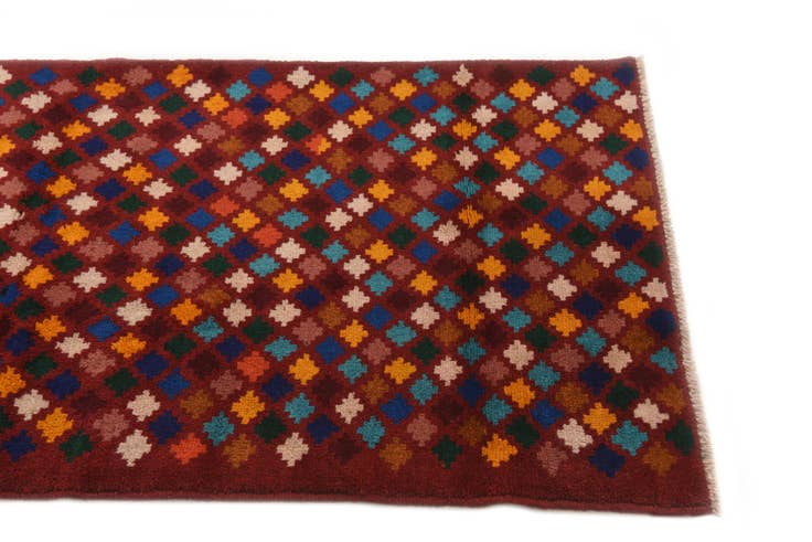 Detail image of 2' 6 x 8' 10 Hand Knotted Balouch Wool Runner Rug