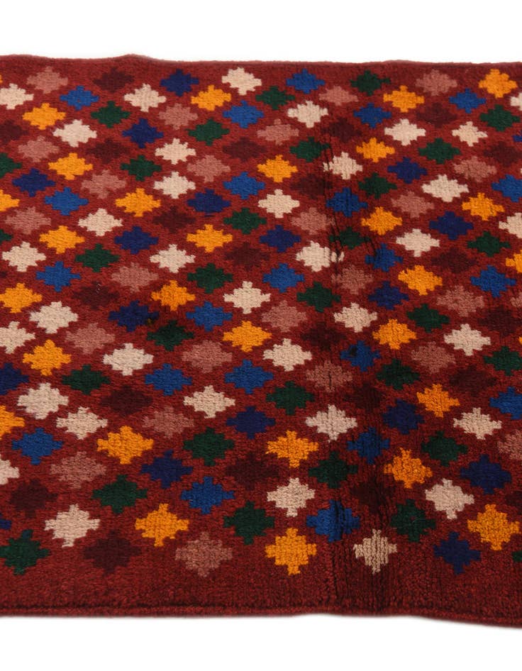 Detail image of 2' 6 x 8' 10  Hand Knotted Balouch Wool Runner Rug