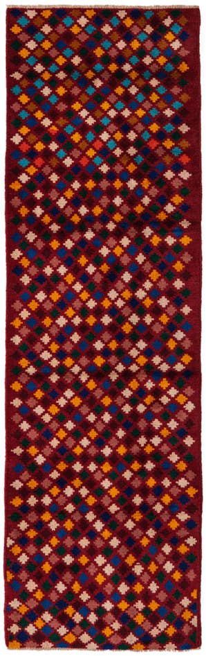 Detail image of 2' 6 x 8' 10 Hand Knotted Balouch Wool Runner Rug