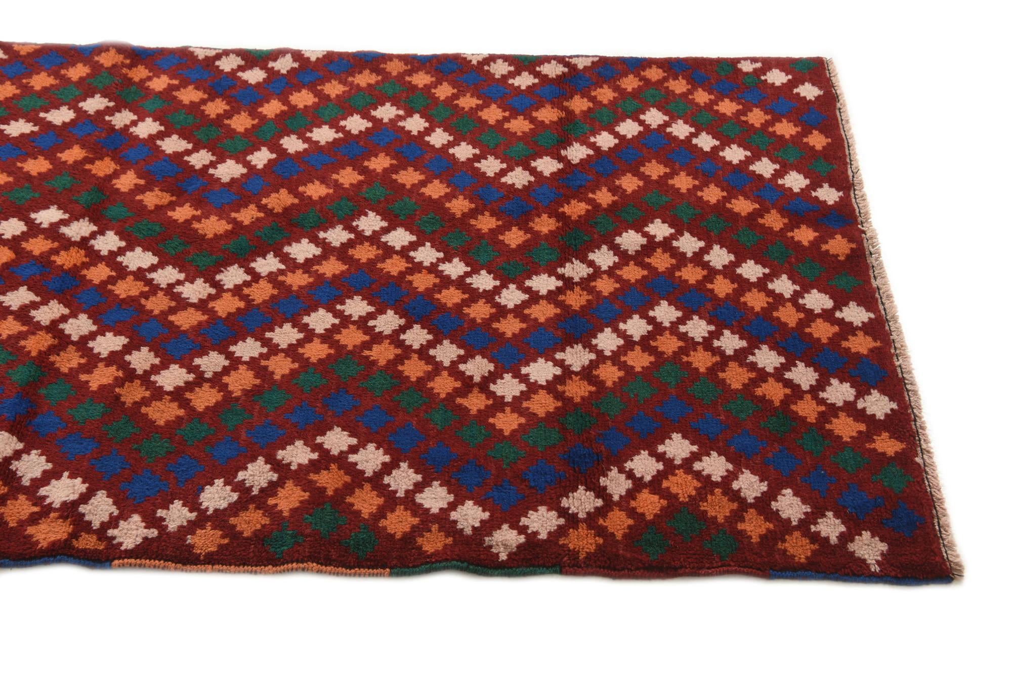 3' 1 x 9' 4 Hand Knotted Balouch Wool Runner Rug