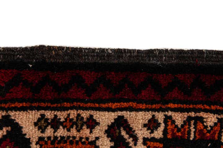 3' 9 x 7' 6 Hand Knotted Balouch Persian Wool Runner Rug