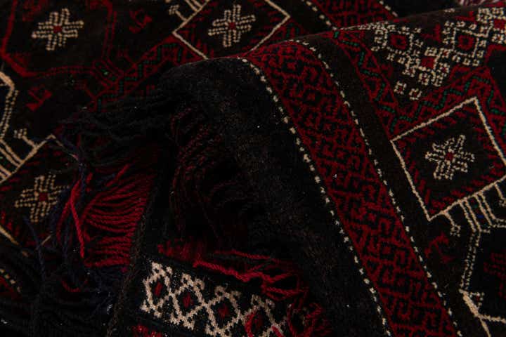 1' 6 x 4' Hand Knotted Balouch Persian Wool Runner Rug