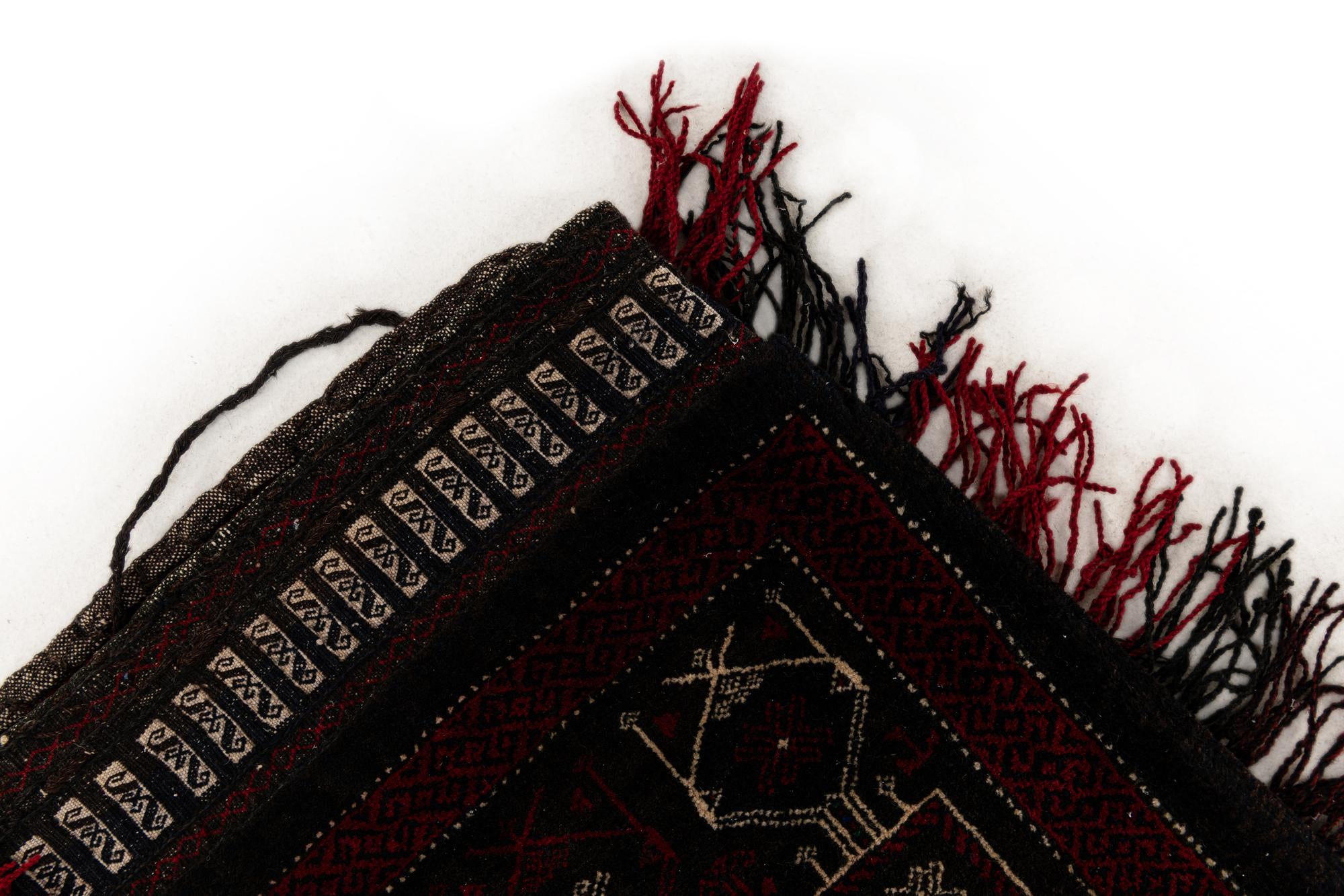 1' 6 x 4' Hand Knotted Balouch Persian Wool Runner Rug