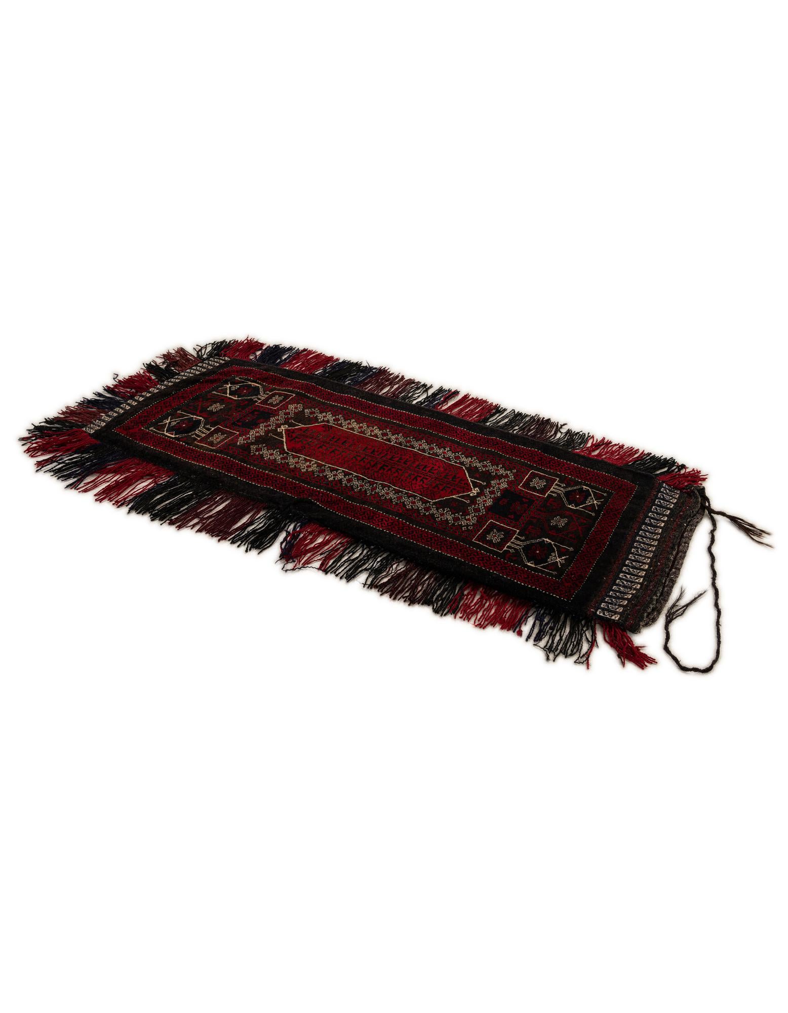1' 6 x 4' Hand Knotted Balouch Persian Wool Runner Rug