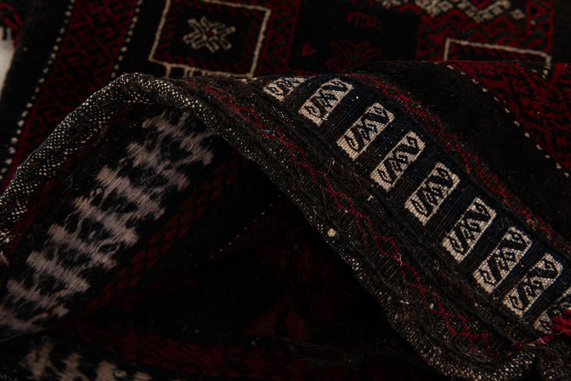 1' 6 x 4' Hand Knotted Balouch Persian Wool Runner Rug