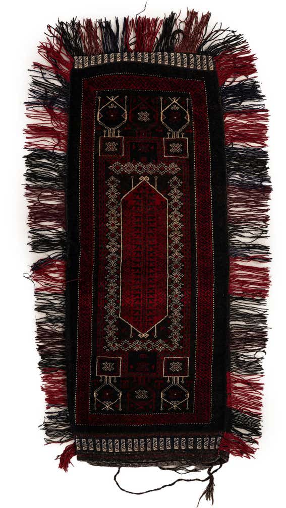 1' 6 x 4' Hand Knotted Balouch Persian Wool Runner Rug