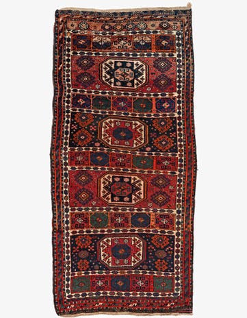 3' 9 x 8' Hand Knotted Balouch Wool Runner Rug