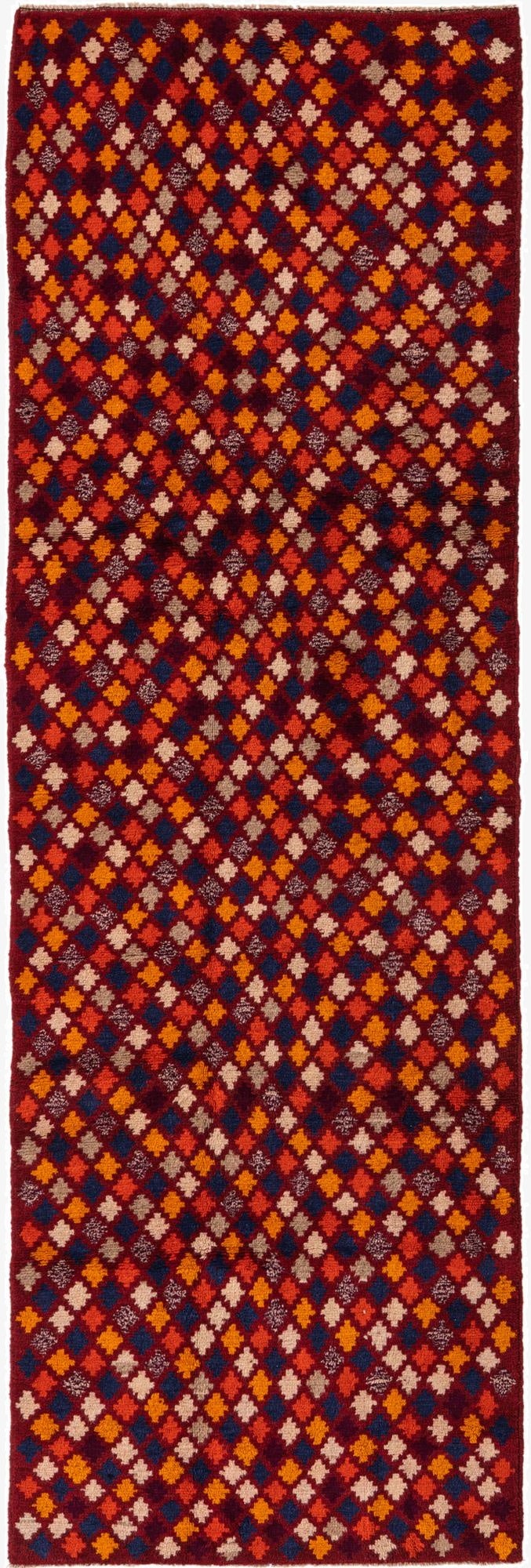 2' 9 x 9' 5  Hand Knotted Balouch Wool Runner Rug