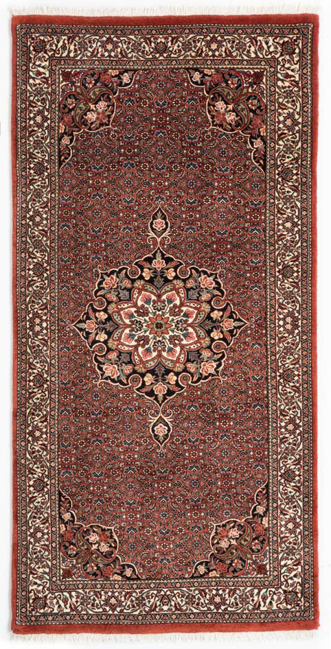 Detailansicht von 100cm x 205cm Bidjar Wolle Läufer Teppich