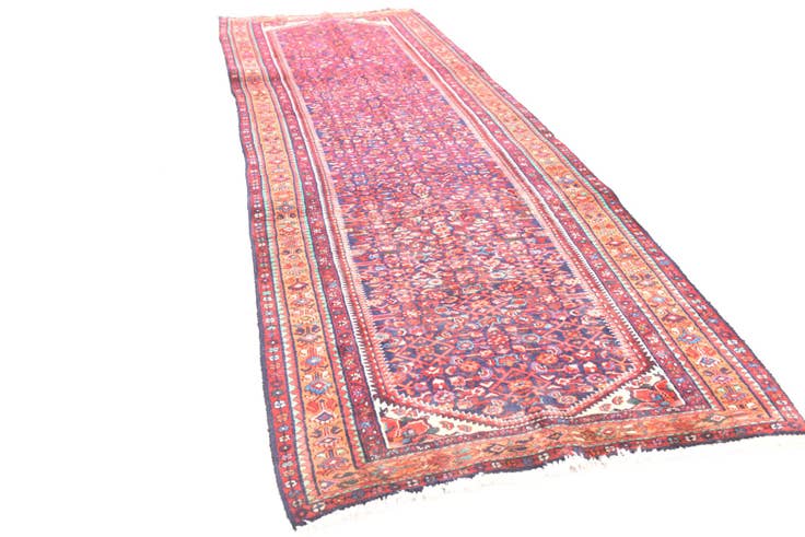 Detail image of 3' 8 x 10' Hand Knotted Bidjar Persian Wool Runner Rug