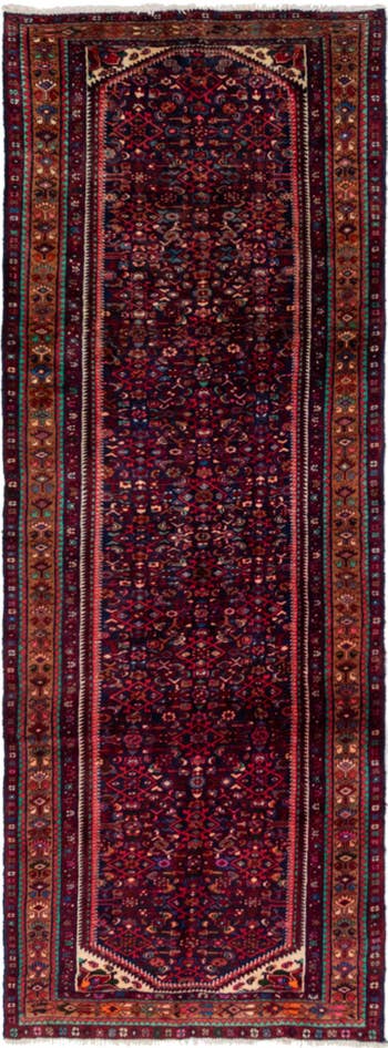Detail image of 3' 8 x 10' Hand Knotted Bidjar Persian Wool Runner Rug