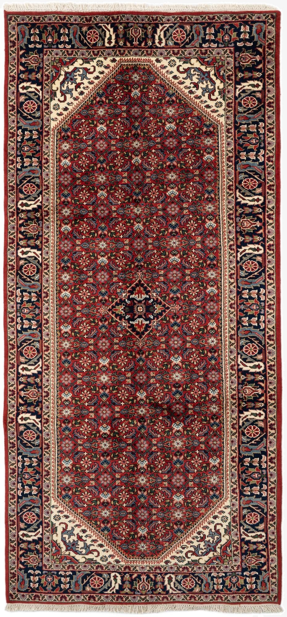 5' 3 x 11' 2  Hand Knotted Bidjar Wool Runner Rug
