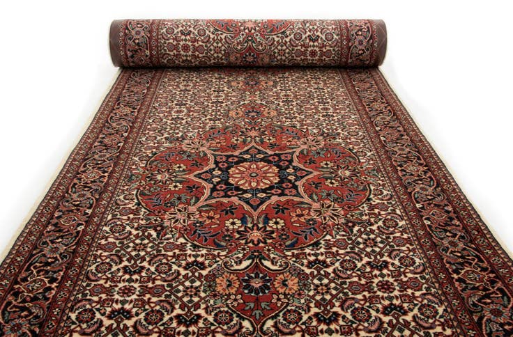 Detail image of 2' 10 x 9' 7 Bidjar With Silk Runner Rug