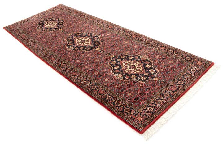 75cm x 200cm Bidjar With Silk Alfombra Pasillera