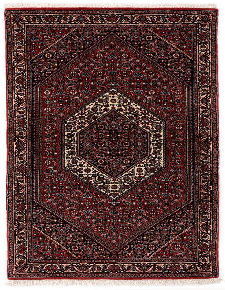Detail image of 2' 4 x 4' 11 Bidjar With Silk Runner Rug