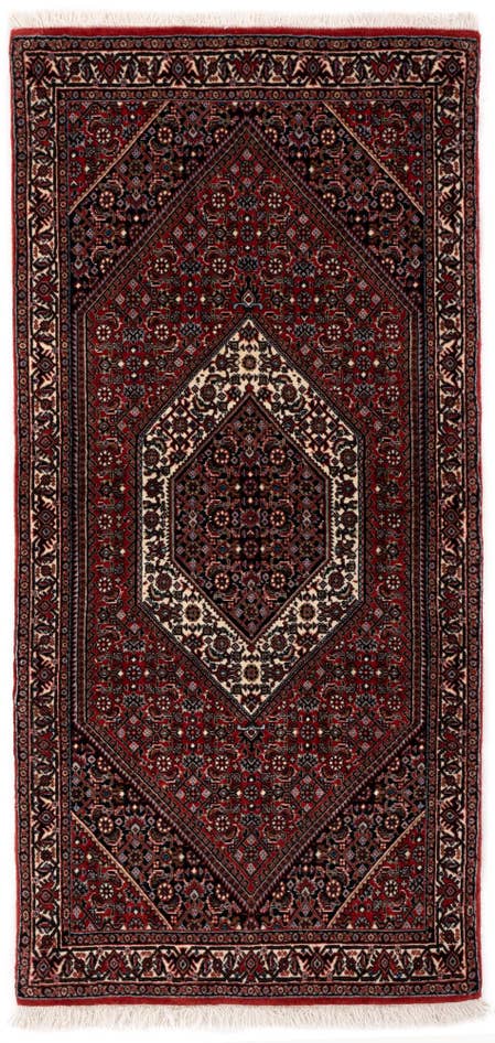 Detail image of 2' 4 x 4' 11 Bidjar With Silk Runner Rug