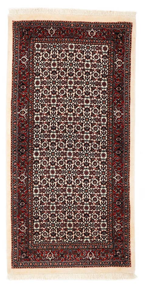 Detail image of 2' 4 x 4' 10 Bidjar With Silk Runner Rug