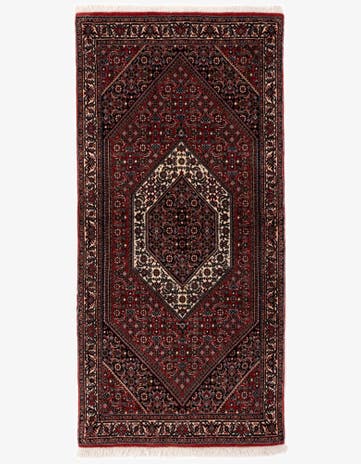 2' 4 x 4' 11 Bidjar With Silk Runner Rug