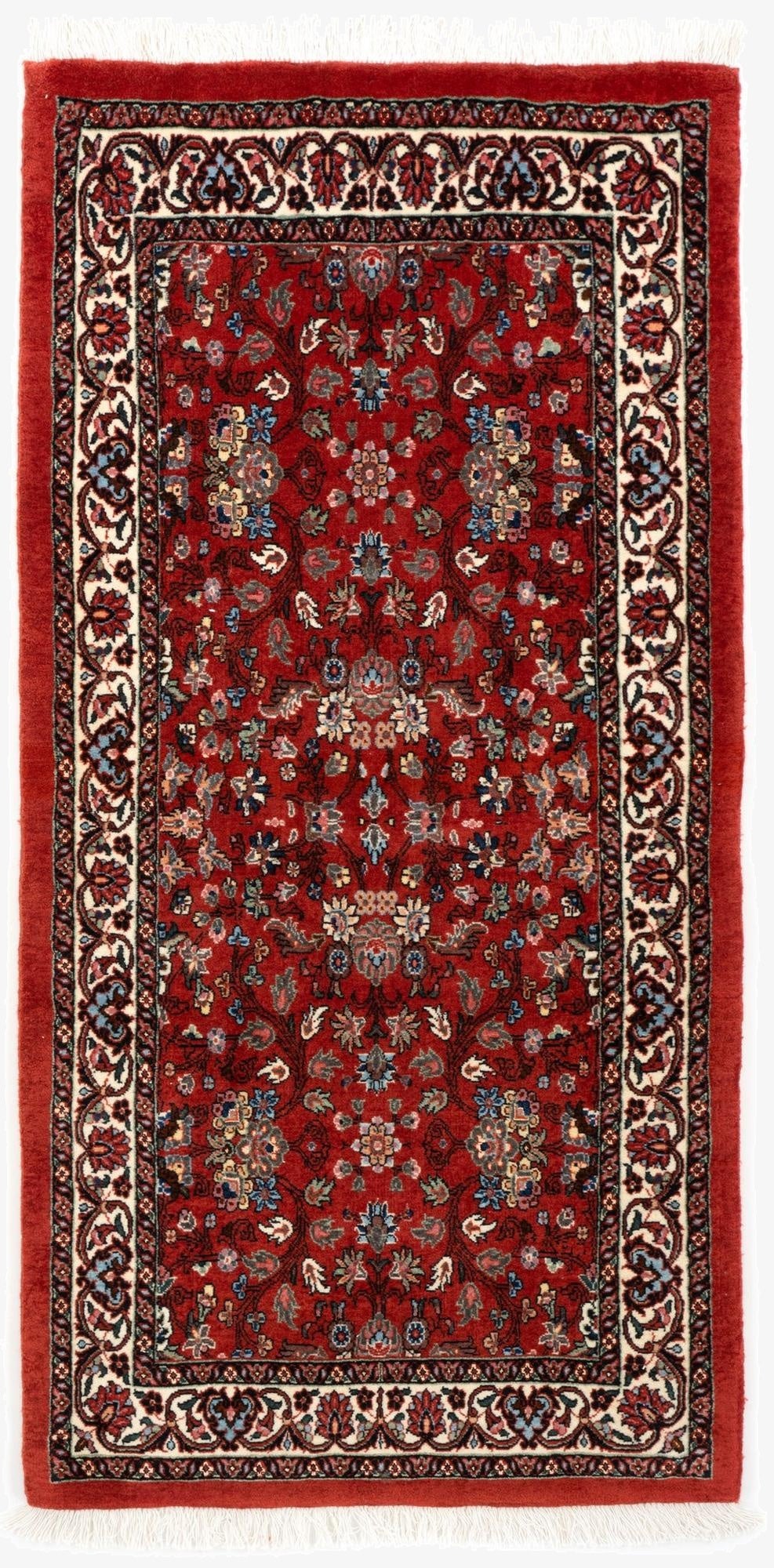 2' 4 x 4' 11 Bidjar With Silk Runner Rug