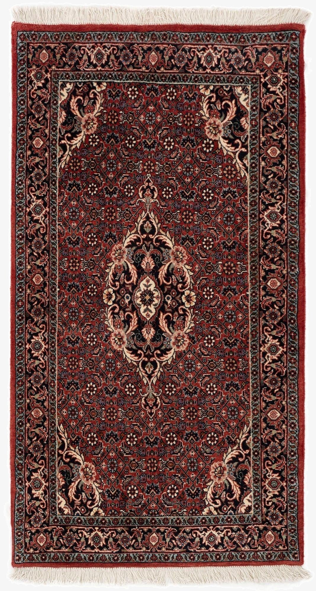 2' 5 x 4' 7 Bidjar With Silk Runner Rug