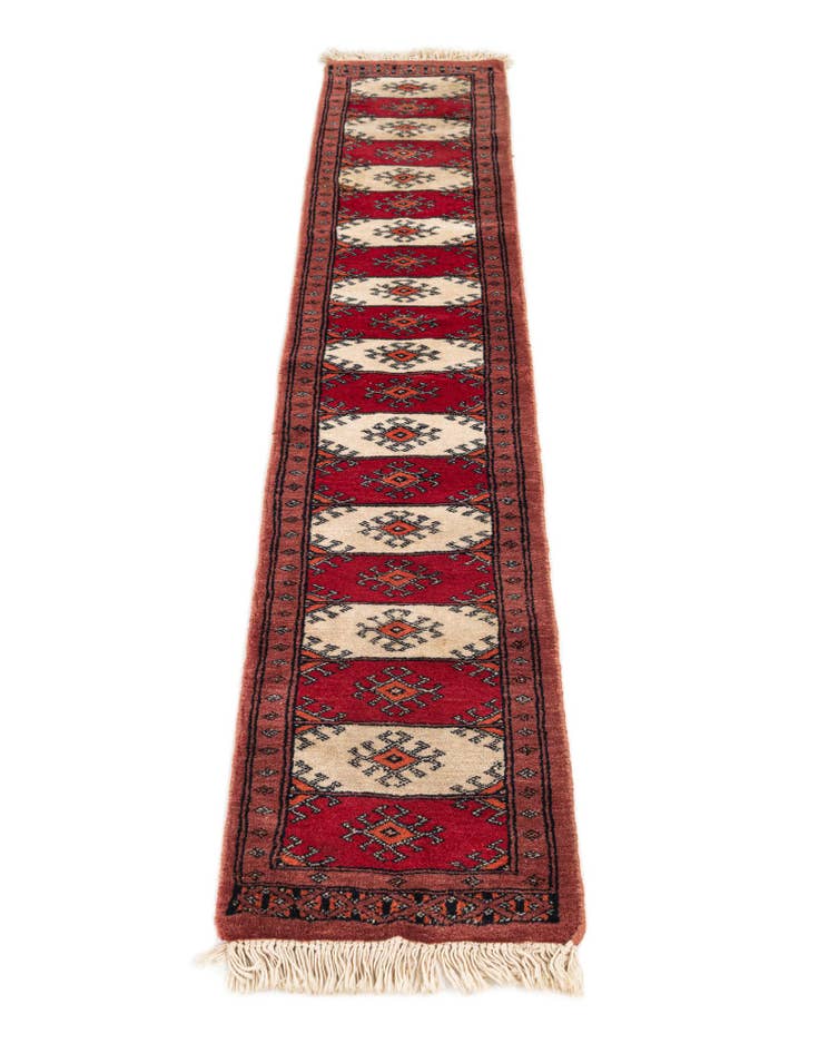Detail image of 1' x 4' 10 Hand Knotted Bokhara Oriental Wool Runner Rug
