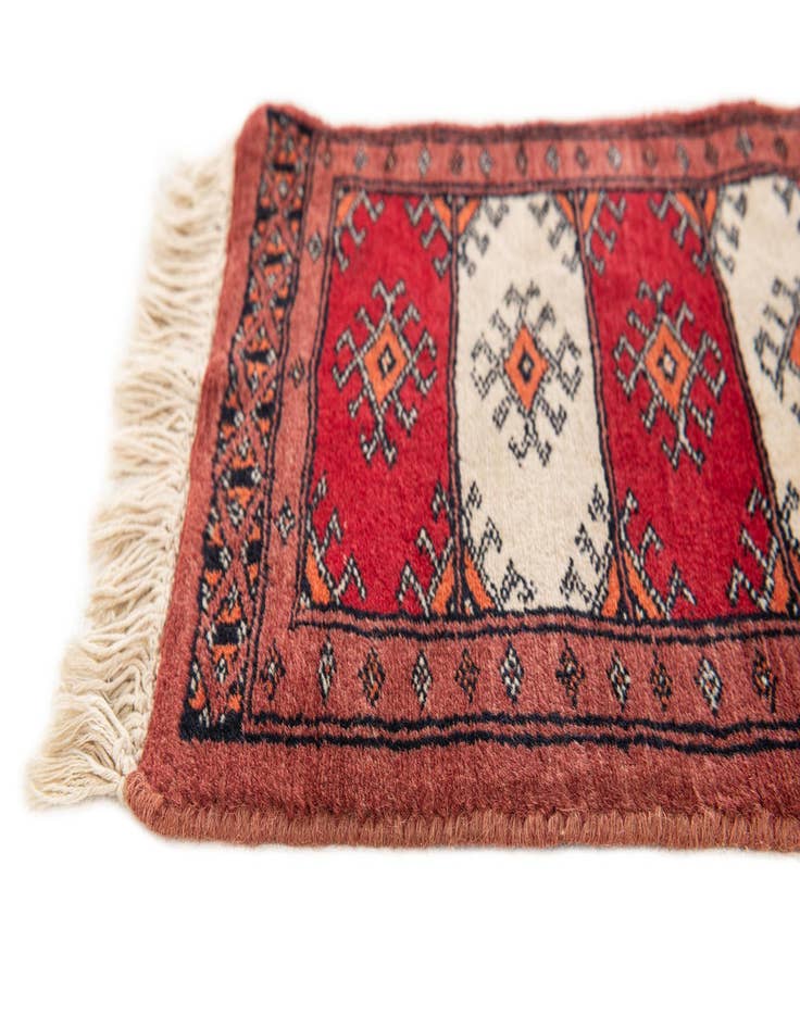 Detail image of 1' x 4' 10  Hand Knotted Bokhara Oriental Wool Runner Rug