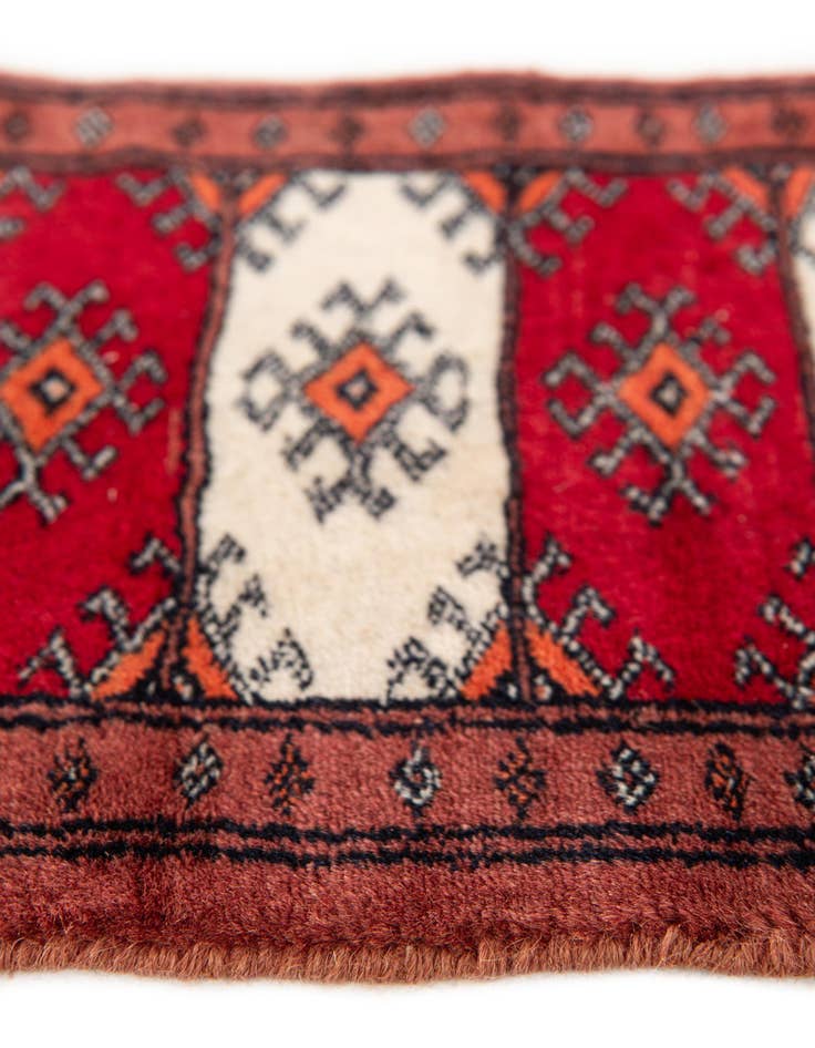 Detail image of 1' x 4' 10  Hand Knotted Bokhara Oriental Wool Runner Rug