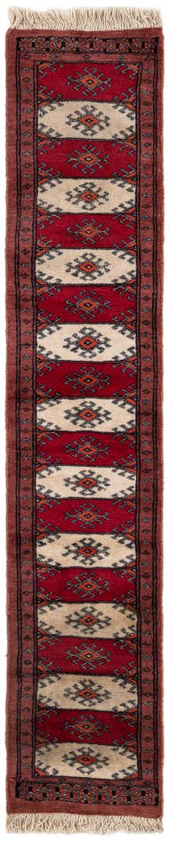 Detail image of 1' x 4' 10 Hand Knotted Bokhara Oriental Wool Runner Rug