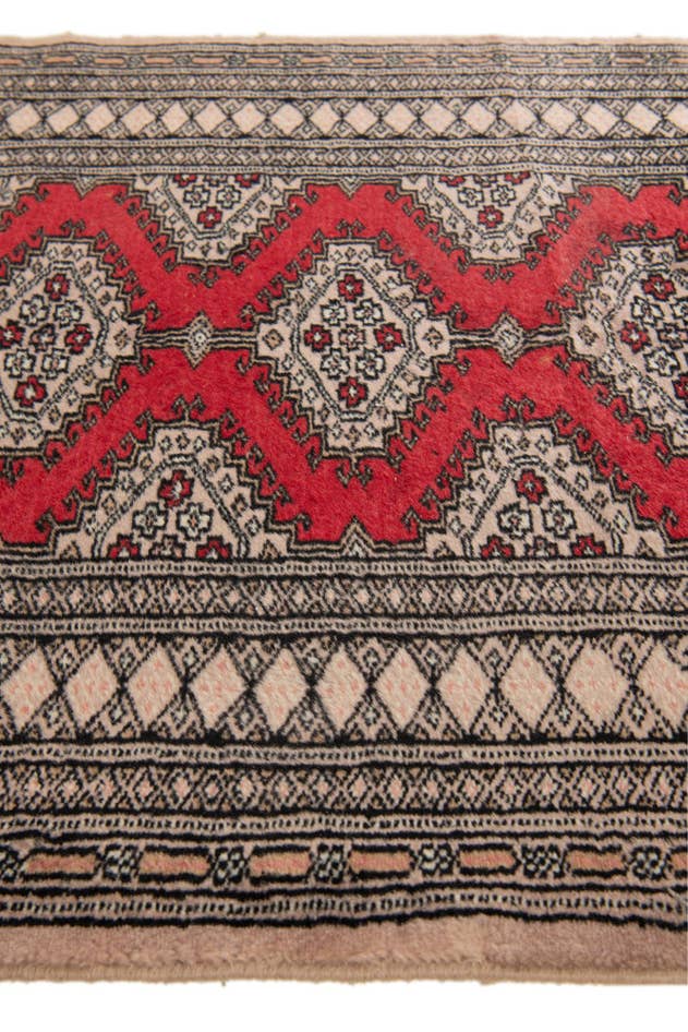 Detail image of 2' 2 x 9' 9 Hand Knotted Bokhara Wool Runner Rug