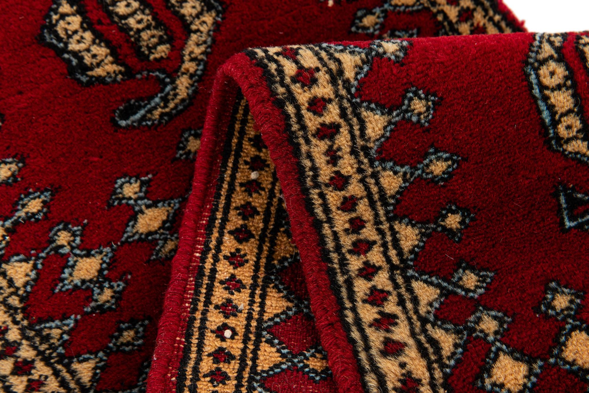 1' x 4' 5 Hand Knotted Bokhara Oriental Wool Runner Rug