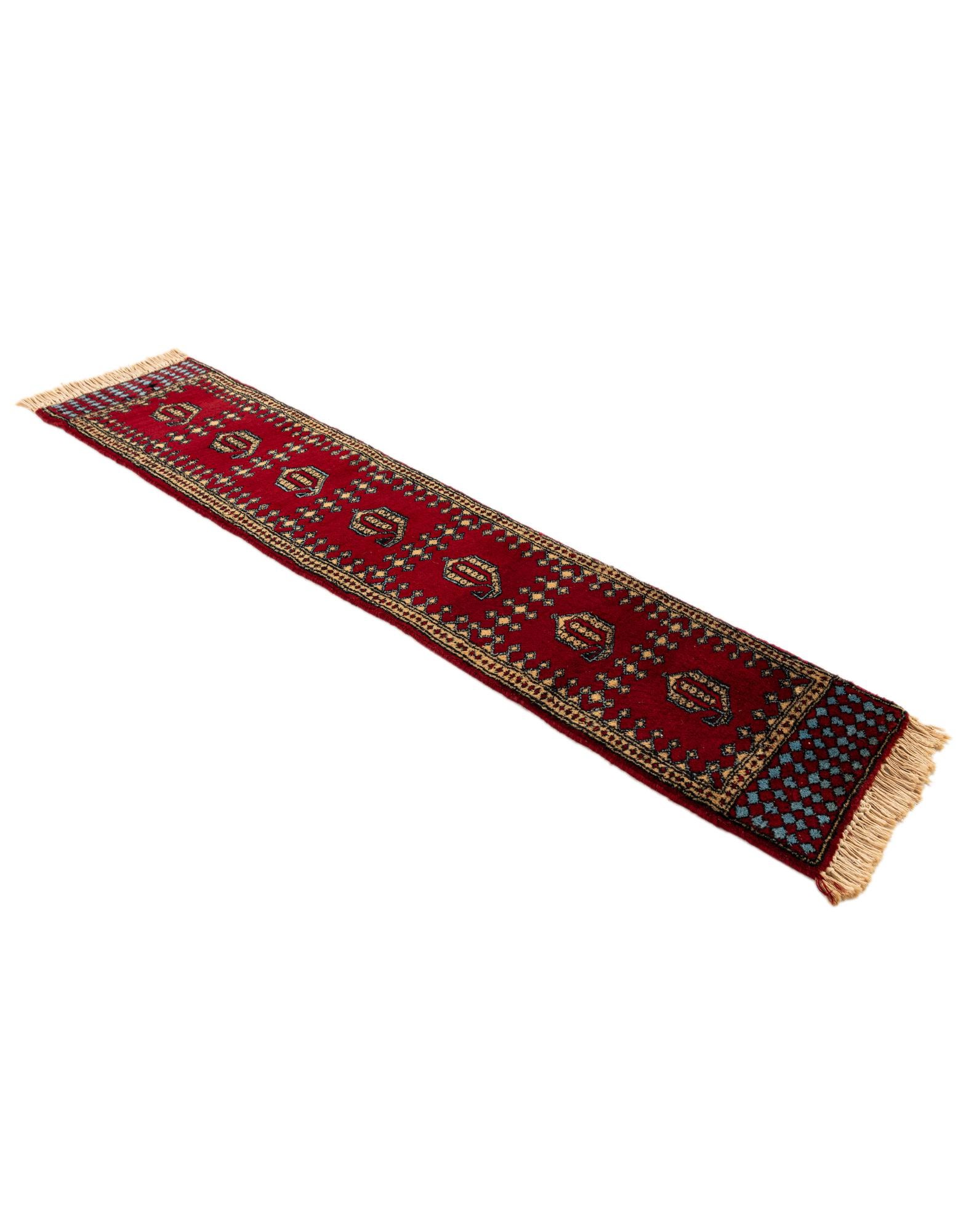 1' x 4' 5 Hand Knotted Bokhara Oriental Wool Runner Rug