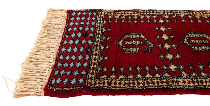 1' x 4' 5 Hand Knotted Bokhara Oriental Wool Runner Rug