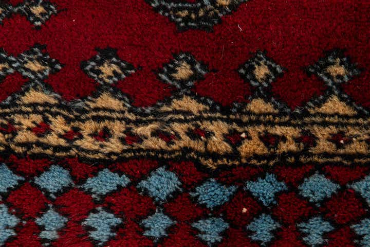 1' x 4' 5 Hand Knotted Bokhara Oriental Wool Runner Rug