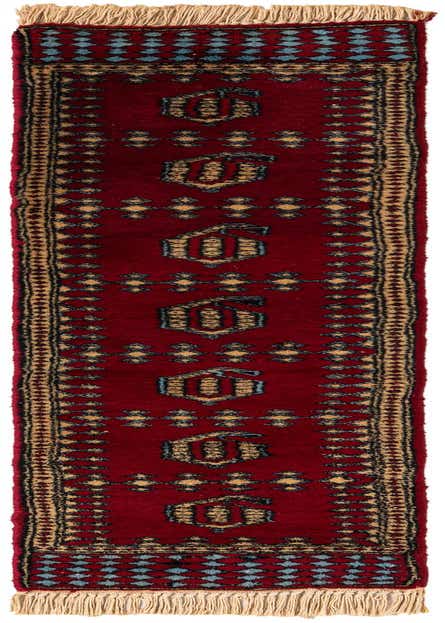1' x 4' 5 Hand Knotted Bokhara Oriental Wool Runner Rug