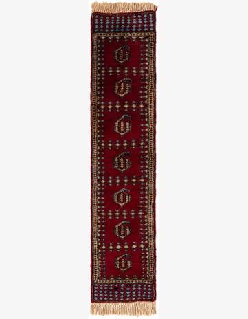 1' x 4' 5 Hand Knotted Bokhara Oriental Wool Runner Rug