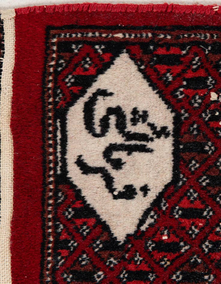 Detail image of 2' 9 x 8' 6 Hand Knotted Bokhara Oriental Wool Runner Rug