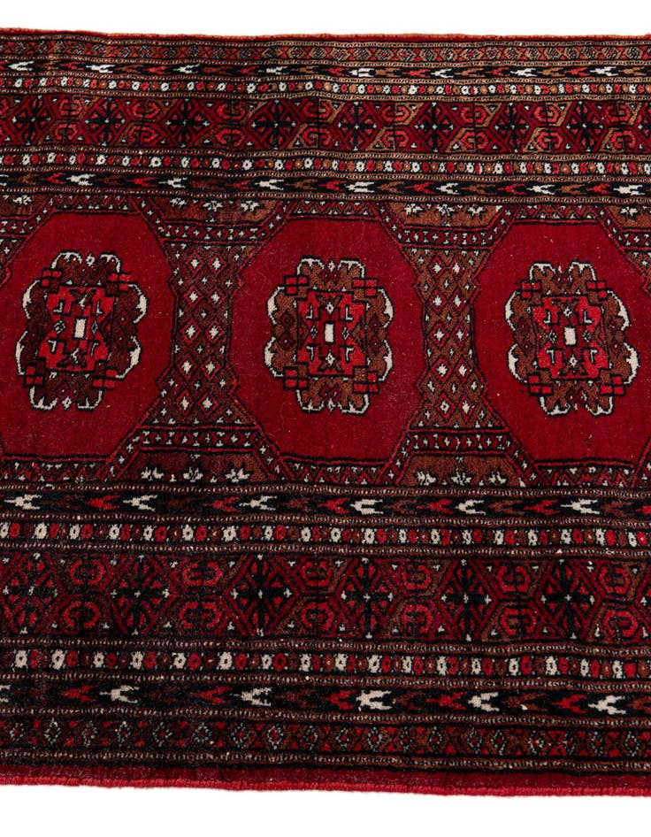 Detail image of 2' 9 x 8' 6 Hand Knotted Bokhara Oriental Wool Runner Rug