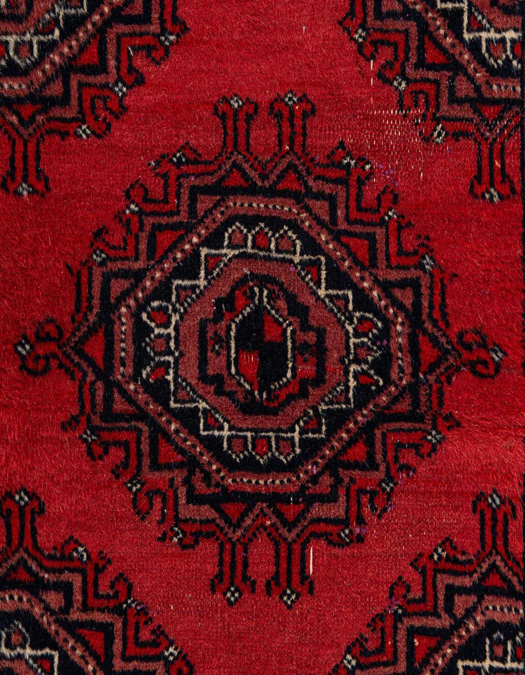 Detail image of 2' 9 x 8'  Hand Knotted Bokhara Oriental Wool Runner Rug