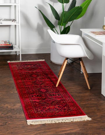 Red Bokhara Runner Rug
