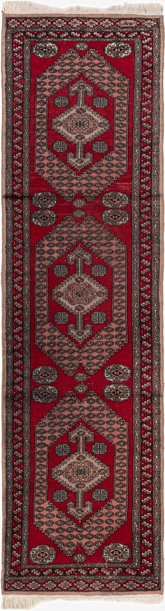 2' 8 x 9' 7  Hand Knotted Bokhara Wool Runner Rug