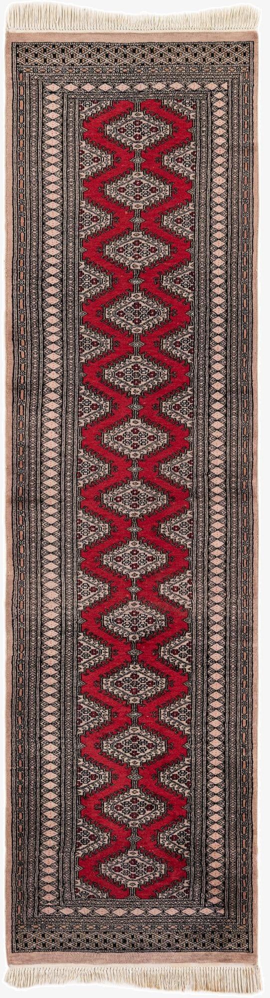 2' 2 x 9' 9  Hand Knotted Bokhara Wool Runner Rug