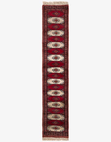 1' x 4' 10 Hand Knotted Bokhara Oriental Wool Runner Rug